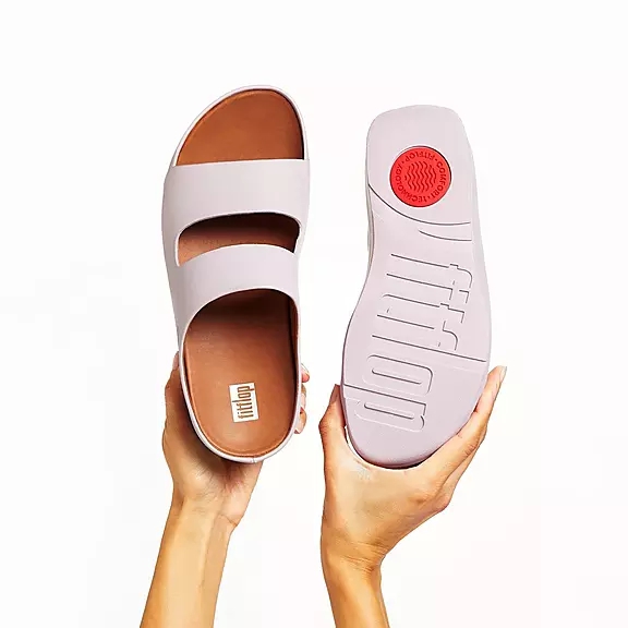 FitFlop SHUV Two-Bar Læder Badesandaler LyseLilla | 75830470
