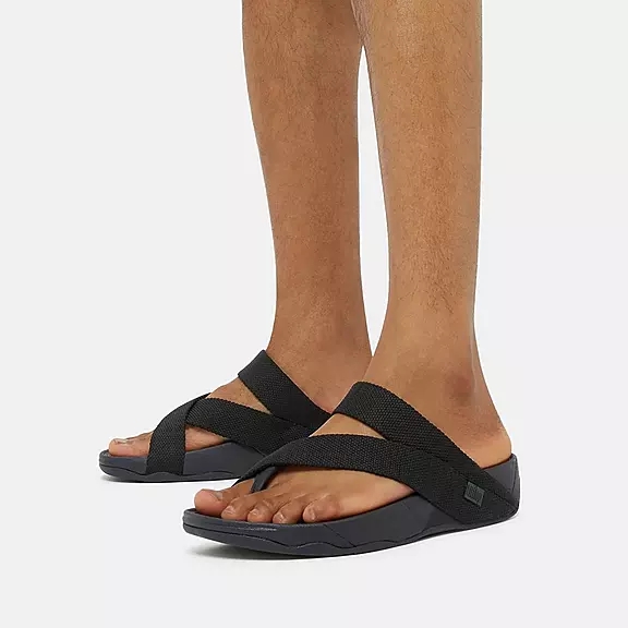 FitFlop SLING Weave Sandaler Med Tåstolpe Sort | 32327422