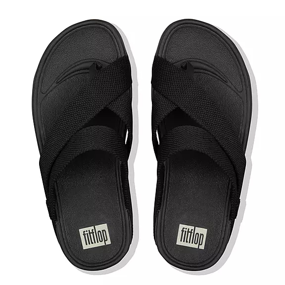 FitFlop SLING Weave Sandaler Med Tåstolpe Sort | 32327422