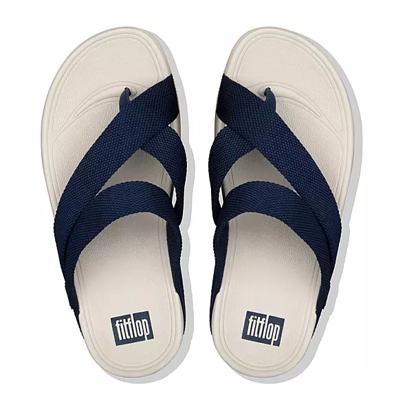 FitFlop SLING Weave Sandaler Med Tåstolpe Mørkeblå | 99686797