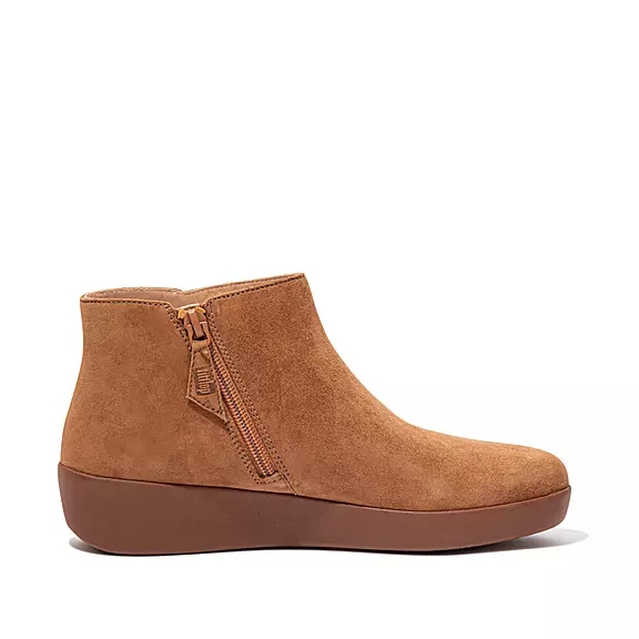 FitFlop SUMI Ruskind Ankelstøvler LyseBrune | 80808261