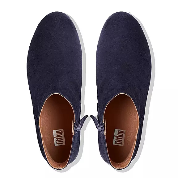FitFlop SUMI Ruskind Ankelstøvler Mørkeblå | 48751401