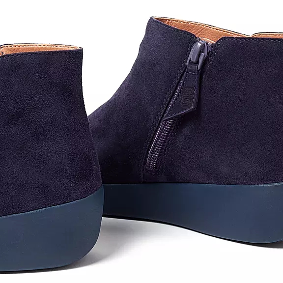FitFlop SUMI Ruskind Ankelstøvler Mørkeblå | 48751401