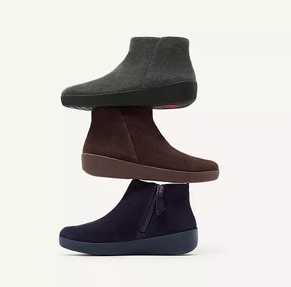 FitFlop SUMI Ruskind Ankelstøvler Mørkeblå | 48751401