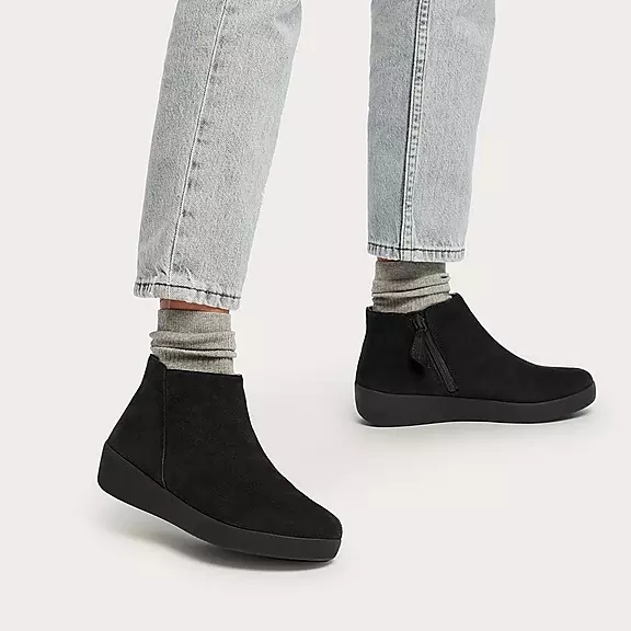 FitFlop SUMI Ruskind Ankelstøvler Sort | 58371140