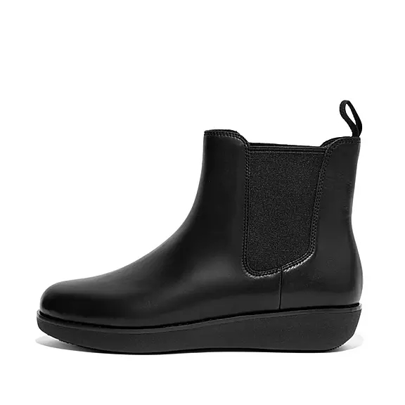 FitFlop SUMI Vandtætte Læder Chelsea Støvler Sort | 10879689