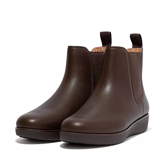 FitFlop SUMI Vandtætte Læder Chelsea Støvler Brune | 41199321