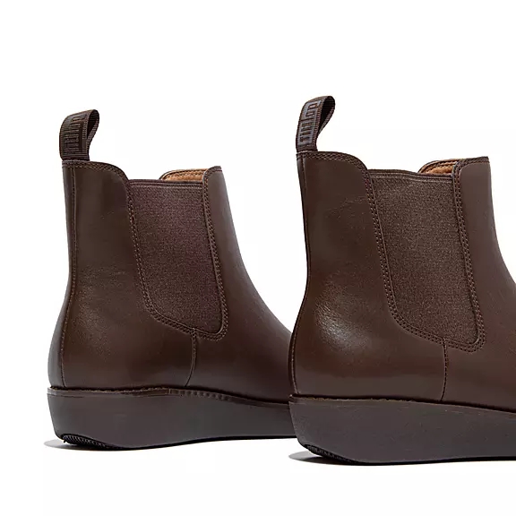 FitFlop SUMI Vandtætte Læder Chelsea Støvler Brune | 41199321