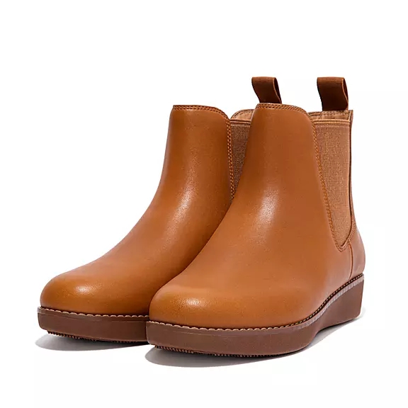 FitFlop SUMI Vandtætte Læder Chelsea Støvler LyseBrune | 82481237