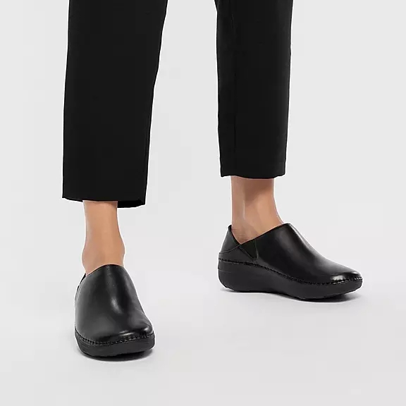 FitFlop SUPERLOAFER Læder Loafers Sort | 36276764