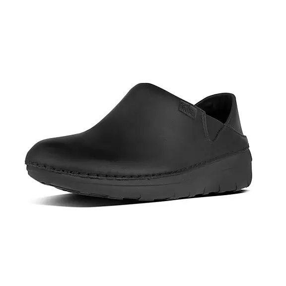 FitFlop SUPERLOAFER Læder Loafers Sort | 36276764