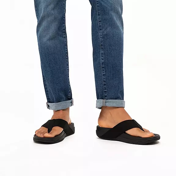 FitFlop SURFER Mens Sandaler Med Tåstolpe Sort | 81461457
