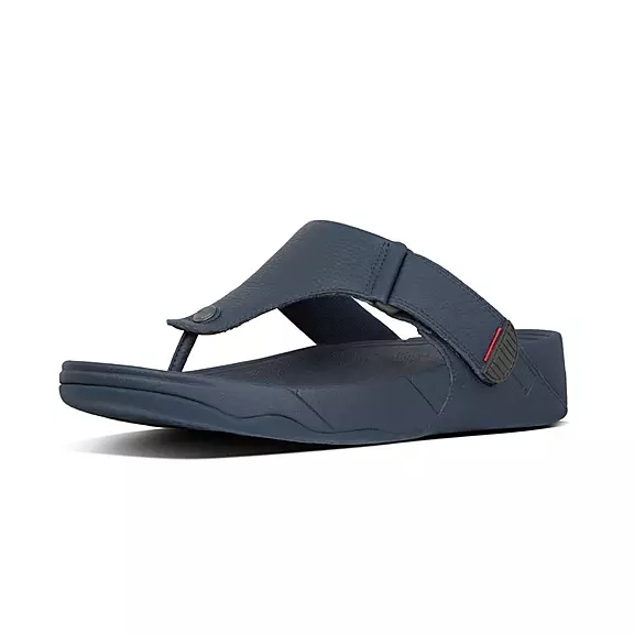 FitFlop TRAKK II Læder Sandaler Med Tåstolpe Mørkeblå | 50038392