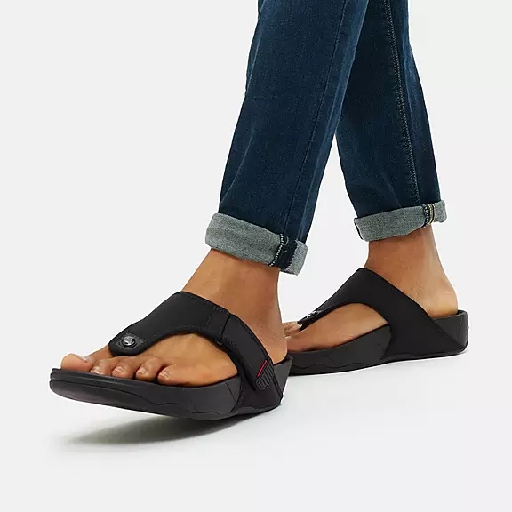 FitFlop TRAKK II Strand-Resistant Sandaler Med Tåstolpe Sort | 86569298