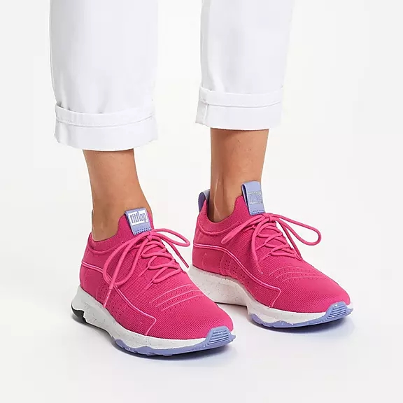 FitFlop VITAMIN FF E01 Knit Sports Sneakers Fuchsia | 17947522