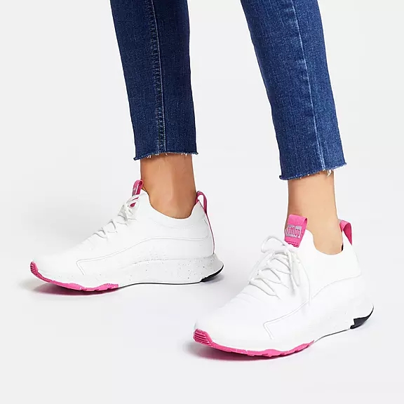 FitFlop VITAMIN FF E01 Knit Sports Sneakers Hvide | 35275631