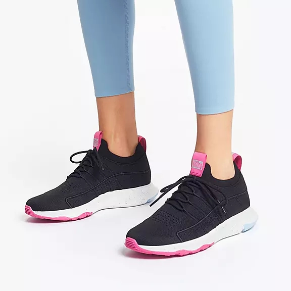 FitFlop VITAMIN FF E01 Knit Sports Sneakers Sort | 73527778