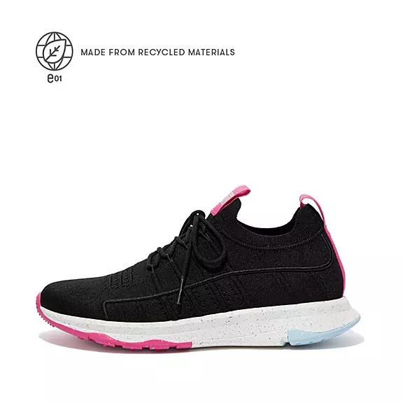 FitFlop VITAMIN FF E01 Knit Sports Sneakers Sort | 73527778