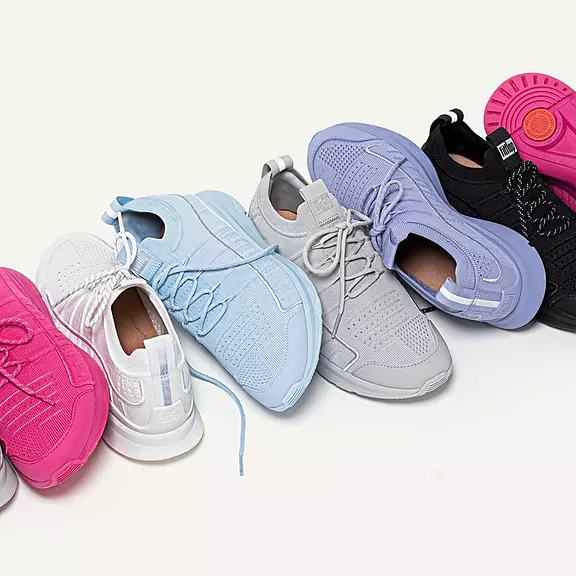 FitFlop VITAMIN FF Knit Sports Sneakers Fuchsia | 20065789
