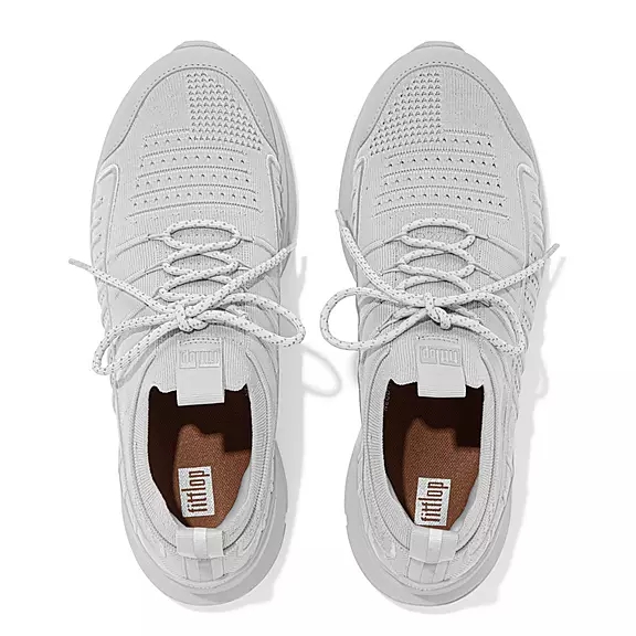 FitFlop VITAMIN FF Knit Sports Sneakers Grå | 42514596