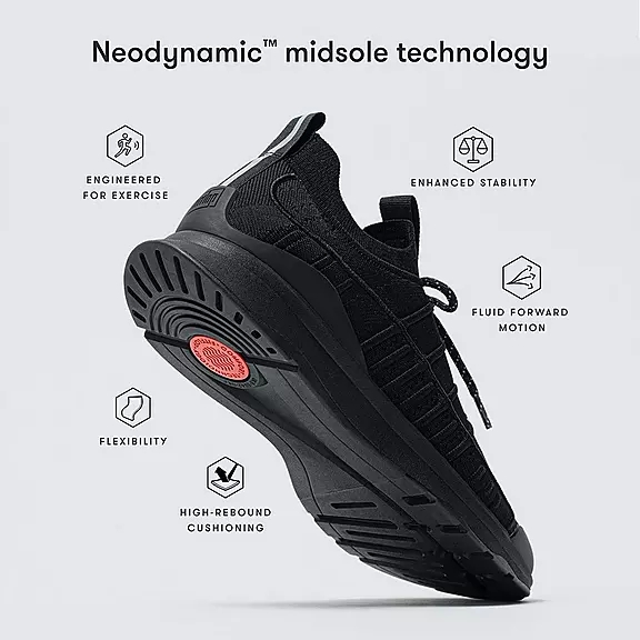 FitFlop VITAMIN FF Knit Sports Sneakers Sort | 48054402