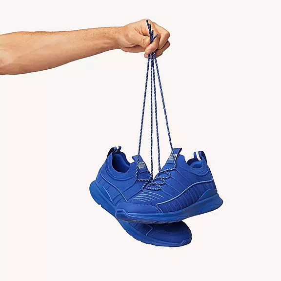 FitFlop VITAMIN FF Knit Sports Sneakers Blå | 49467653