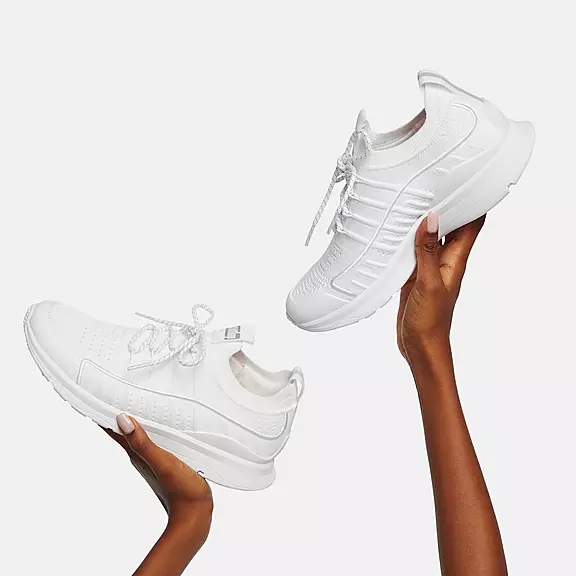 FitFlop VITAMIN FF Knit Sports Sneakers Hvide | 98392212
