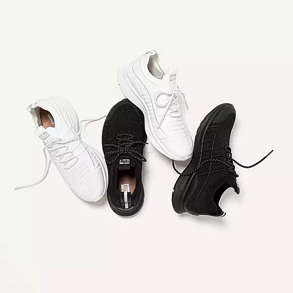 FitFlop VITAMIN FF Knit Sports Sneakers Hvide | 98392212