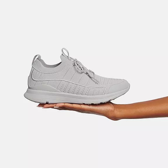 FitFlop VITAMIN FF Knit Sports Sneakers Grå | 98521793