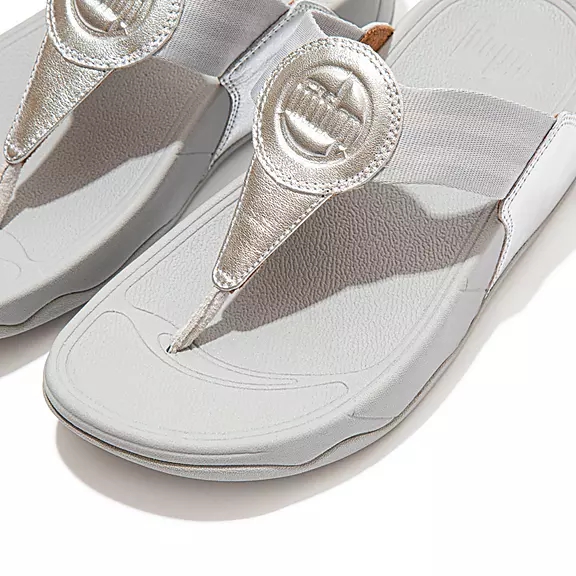 FitFlop WALKSTAR Webbing Sandaler Med Tåstolpe Sølv | 17291651
