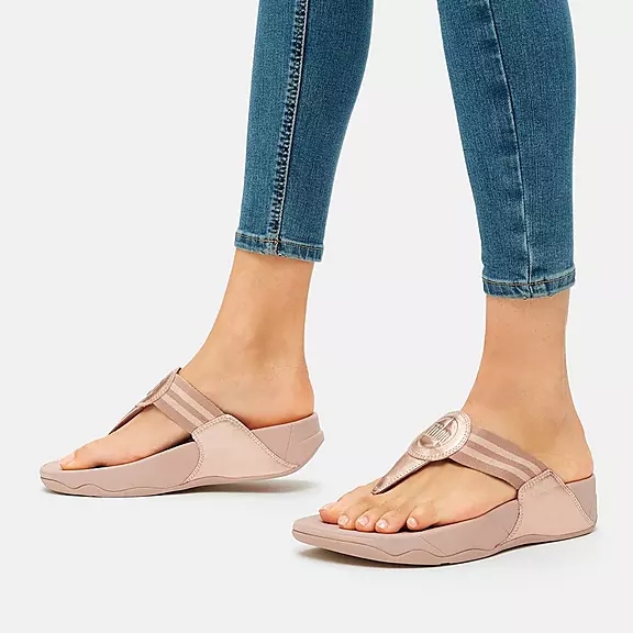 FitFlop WALKSTAR Webbing Sandaler Med Tåstolpe Lyserød | 93924995