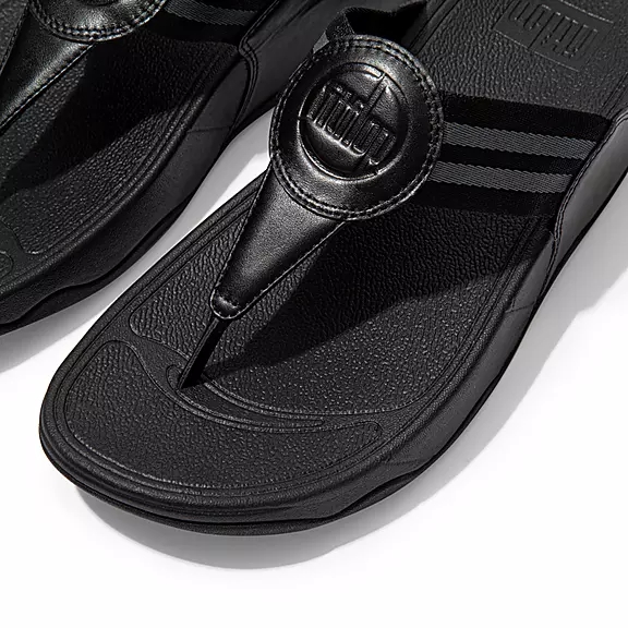 FitFlop WALKSTAR Webbing Sandaler Med Tåstolpe Sort | 94309217