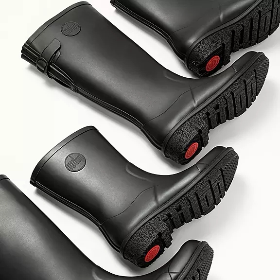 FitFlop WONDERWELLY Høje Gummistøvler Sort | 73682996