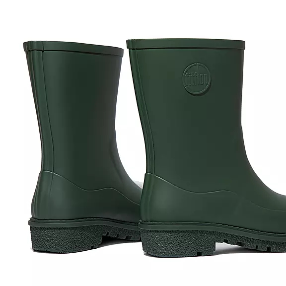 FitFlop WONDERWELLY Kort Gummistøvler Grøn | 93702695