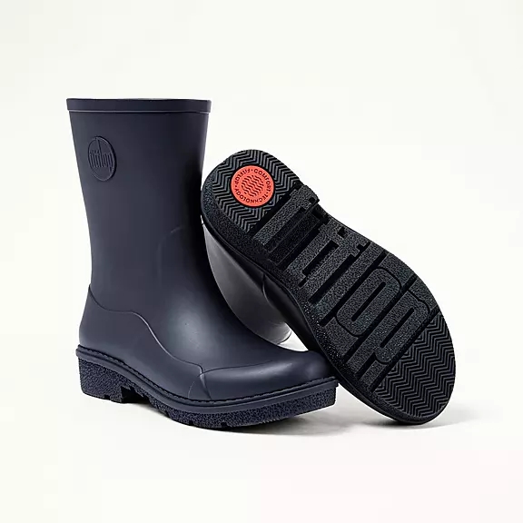 FitFlop WONDERWELLY Kort Gummistøvler Mørkeblå | 92285654