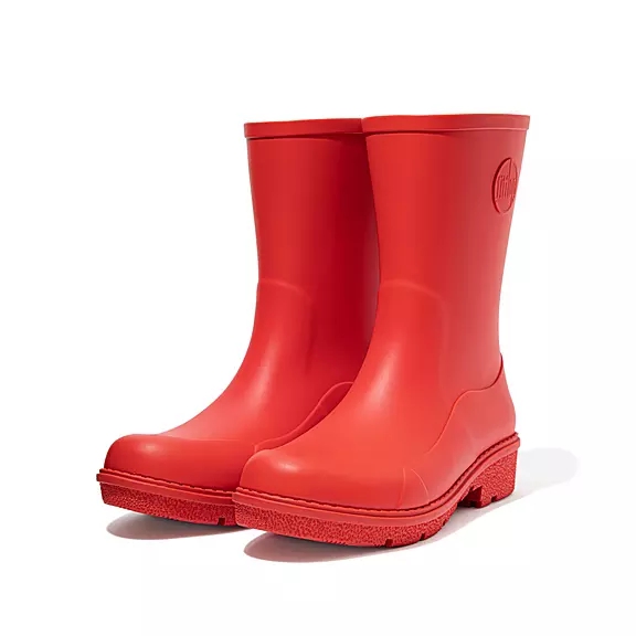 FitFlop WONDERWELLY Kort Gummistøvler Rød | 24999503