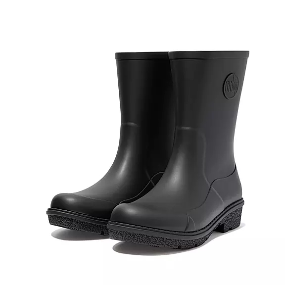 FitFlop WONDERWELLY Kort Gummistøvler Sort | 92524299