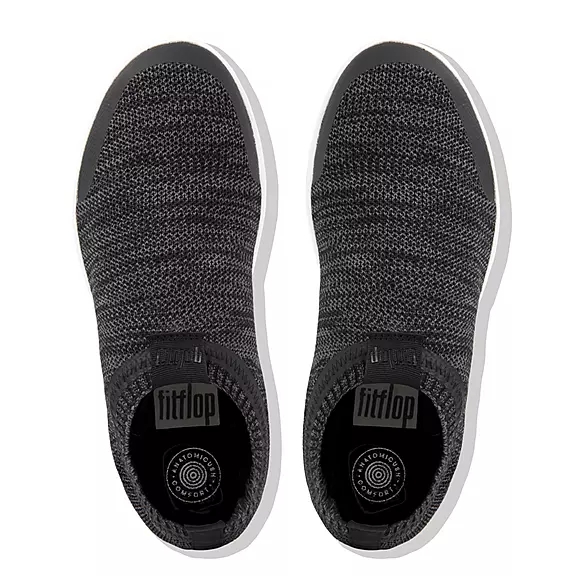 FitFlop ÜBERKNIT Slip-On Sneakers Sort | 79944283